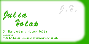 julia holop business card